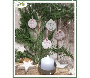 Stickserie - Kleiner Schutzengel mit Anhängern ITH